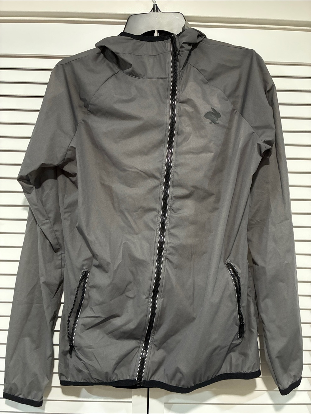 Rabbit Running Gray Hooded Jacket
